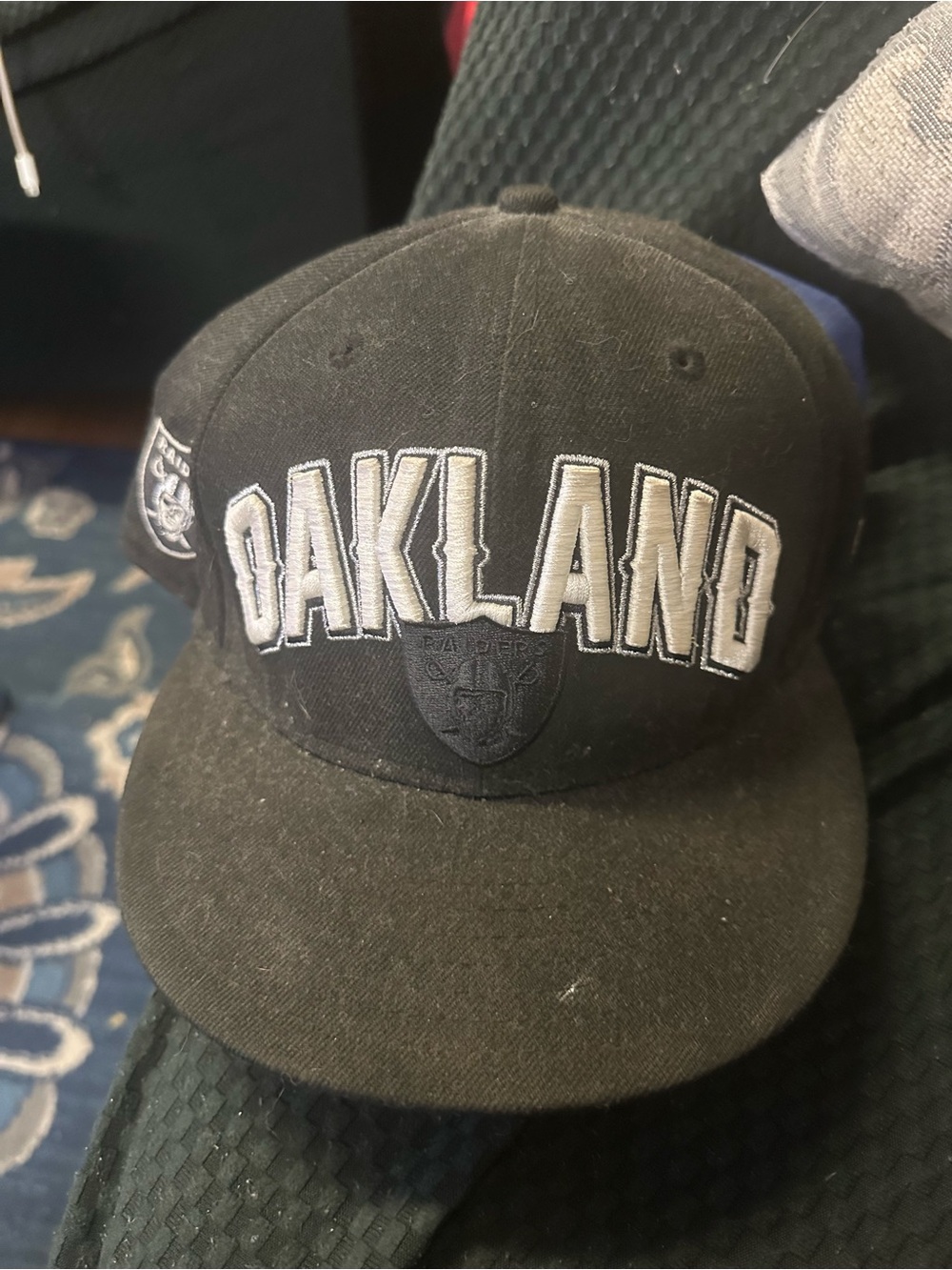 NBA Black Oakland Embroidered Snapback Cap